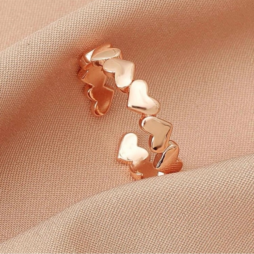 FINAL PRICE! Rose Gold Heart Cuff Ring